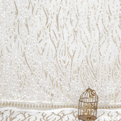 Dyeable Sequins Georgette - Fabricroot